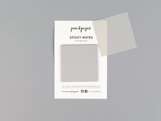 Sticky Notes "grau" - transparent - 5 x 5 cm