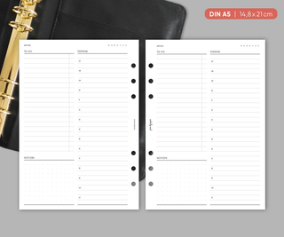 Kalender „Tagesplan undatiert“ - 1T1S - 50 Blatt - A5