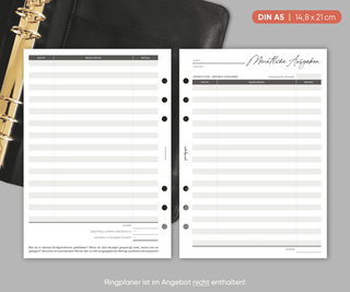 Einlagen "Monatliche Ausgaben" - Din A5