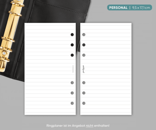 Notizpapier - liniert - 30 Blatt - Personal