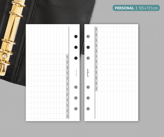 Einlagen "Tracker Jahr quer" für Ringplaner - Personal - 9,5 x 17,1 cm