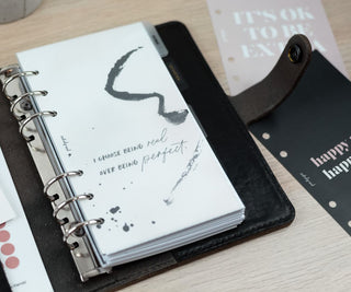 5 Design-Dashboards "Motivation" im Set für Ringplaner - Personal - 9,5 x 17,1 cm