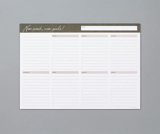 Notizblock "New week new goals" - DIN A4