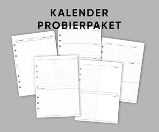 Probierpaket Kalender-Varianten - undatiert - Din A5 - 14,8 x 21 cm