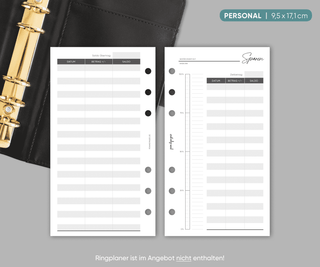 Einlagen "Sparziele" - Personal