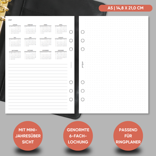 Kalender „Zeilen liniert“ - 1W2S - All in One