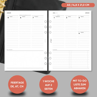 Kalender „Spalten + ToDo“ - 1W2S - All in One