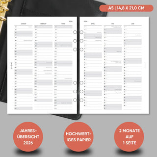 Kalender Jahresübersicht