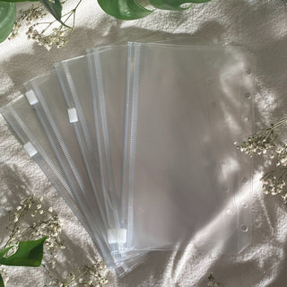 Klarsichthülle "Zip" 4er-Set für Ringplaner - Din A5 - 14,8 x 21 cm