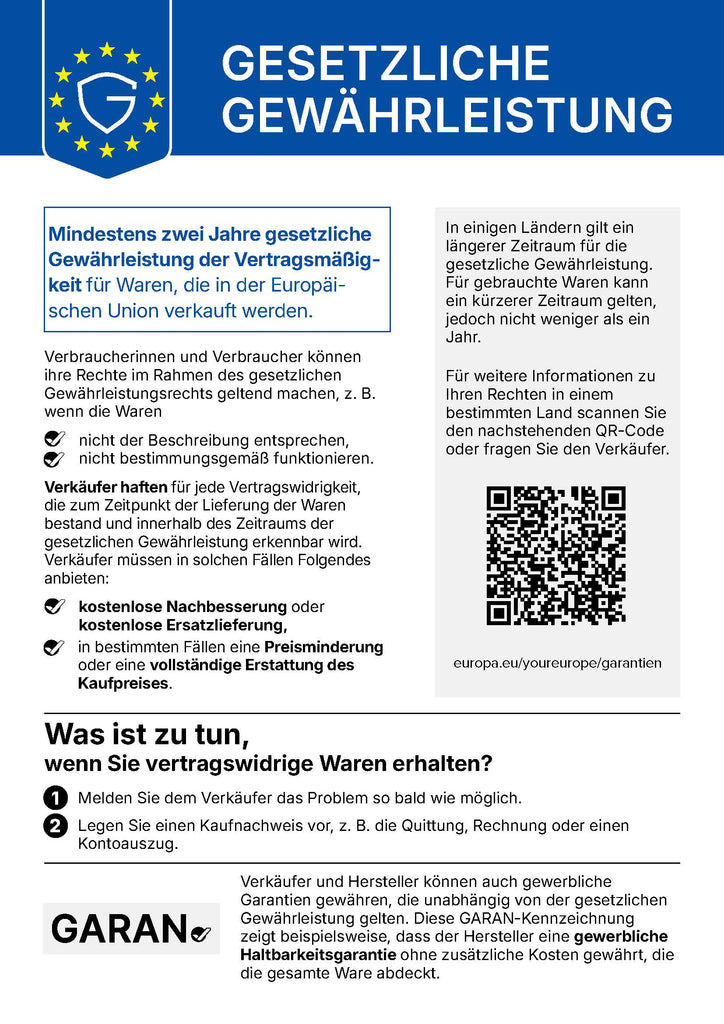 EU-Mitteilung zu den gesetzlichen Gewährleistungsrechten für Waren