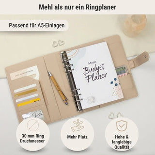 Ringplaner Genarbte Lederoptik - A5