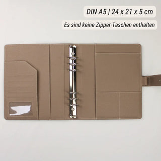 Ringplaner Genarbte Lederoptik - A5