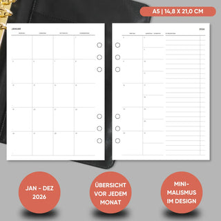 Kalender „Spalten mit Uhrzeiten“ - 1W2S - All In One