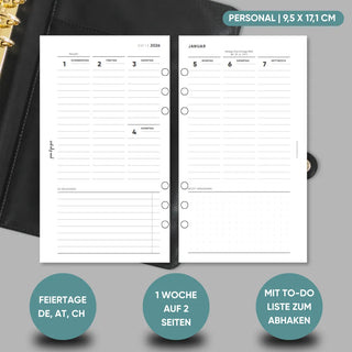 Kalender „Spalten + ToDo“ - 1W2S - All in One