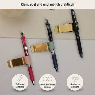 Stiftschlaufe - goldener Metallclip