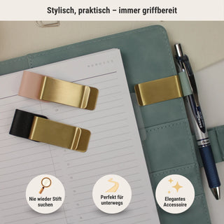 Stiftschlaufe - goldener Metallclip