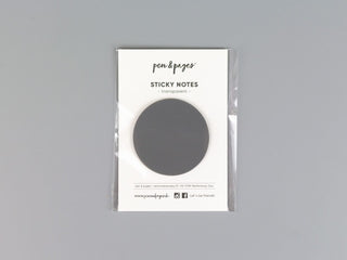 Sticky Notes "dunkelgrau" - transparent - 5 cm Durchmesser