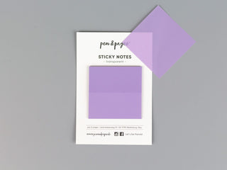 Sticky Notes "violett" - transparent - 5 x 5 cm