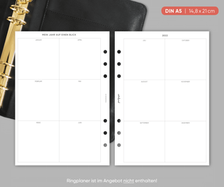 Kalender „Spalten mit Uhrzeiten“ - 1W2S - Din A5 - All In One