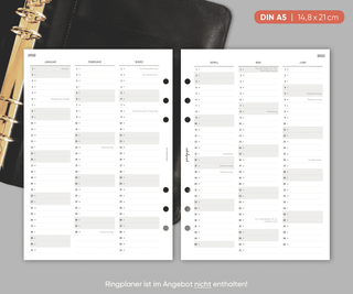 Kalender „Zeilen“ - 1W2S - Din A5 - All In One