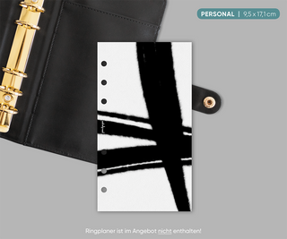 5 Design-Dashboards "Ink" im Set für Ringplaner - Personal - 9,5 x 17,1 cm