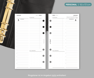 Kalender „Tagesplan“ - 1T1S - Personal & DIN A5
