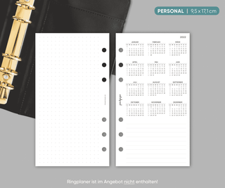 Kalender „Zeilen liniert“ - 1W2S - Personal - All in One