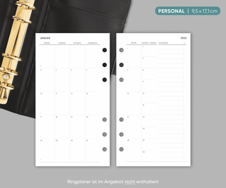 Kalender „Zeilen liniert“ - 1W2S - Personal - All in One