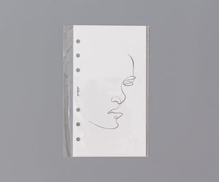 5 Design-Dashboards "Line Art" im Set für Ringplaner - Personal - 9,5 x 17,1 cm