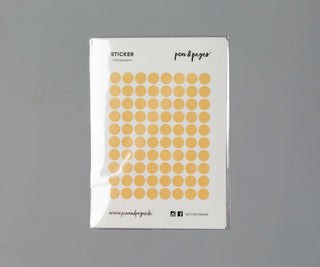Sticker-Set - transparente Punkte & Quadrate - Sonnengelb