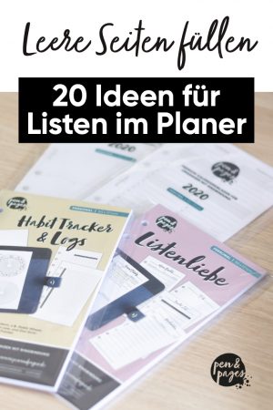 Leere Seiten im Planer füllen: 20 Ideen für Listen für deinen Planer!